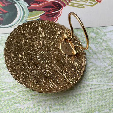 Gold Amber Rhinestone Scarf Clip Accessory Bloomers and Frocks